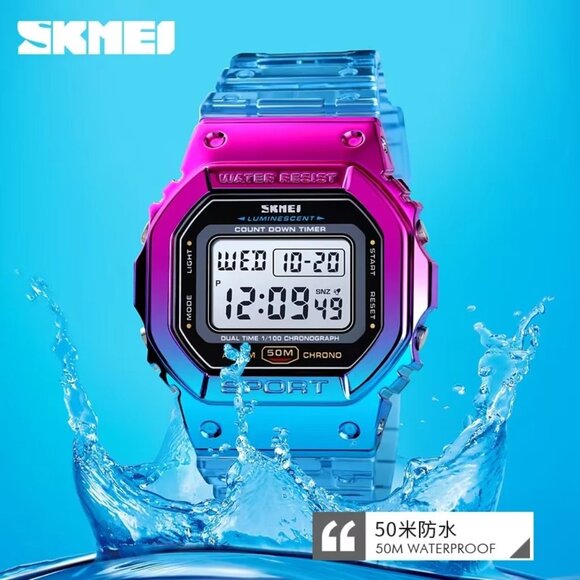 Women Watch SKMEI Waterproof Digital - Picture 3 of 6